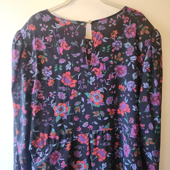 NWT Veronica Beard Selena Floral Sheath Maxi Ruched Silk Dress, size 20 - Picture 12 of 15